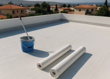Roof insulation and waterproofing in Paphos Cyprus flat roof
