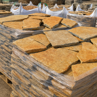 paving stones in paphos stock